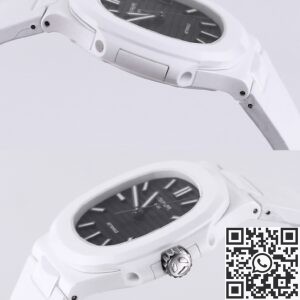 AET Custom Patek Philippe Nautilus Black Dial White Ceramic