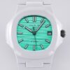 AET Custom Patek Philippe Nautilus Green Dial White Ceramic