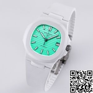 AET Custom Patek Philippe Nautilus Green Dial White Ceramic