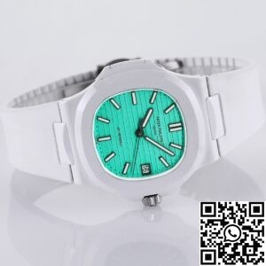 AET Custom Patek Philippe Nautilus Green Dial White Ceramic
