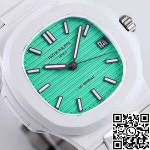 AET Custom Patek Philippe Nautilus Green Dial White Ceramic