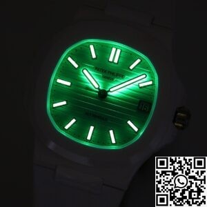 AET Custom Patek Philippe Nautilus Green Dial White Ceramic