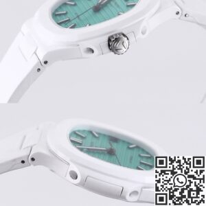 AET Custom Patek Philippe Nautilus Green Dial White Ceramic