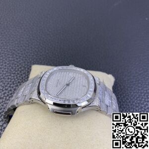 DM Factory Replica Patek Philippe Nautilus 5719/10G-010 Full Diamond Watch