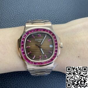 PPF Custom Patek Philippe Nautilus 5711 Red Diamond Rose Gold Watch