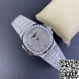 TW Factory Replica Patek Philippe Nautilus 5719/10G-010 Full Diamond Watch
