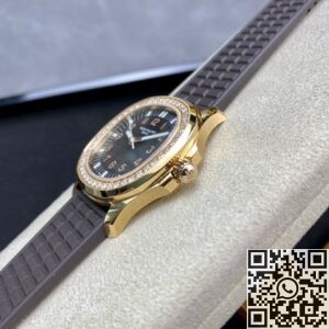 PPF Factory Replica Patek Philippe Aquanaut 5068R-001 Women's Rose Gold Diamond Watch