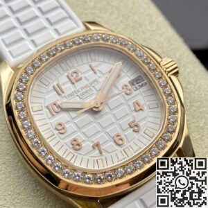 PPF Factory Replica Patek Philippe Aquanaut 5068R-010 Women’s Rose Gold Diamond Watch
