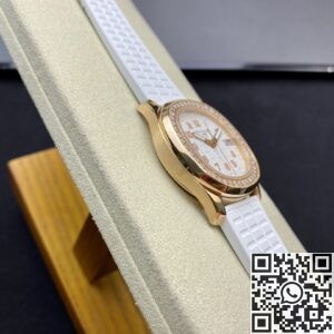 PPF Factory Replica Patek Philippe Aquanaut 5068R-010 Women’s Rose Gold Diamond Watch