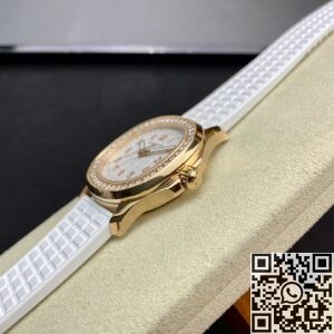 PPF Factory Replica Patek Philippe Aquanaut 5068R-010 Women’s Rose Gold Diamond Watch