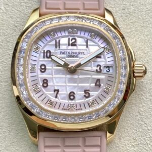 PPF Factory Fake Patek Philippe Aquanaut 5072R-001 Women’s Rose Gold Diamond Watch