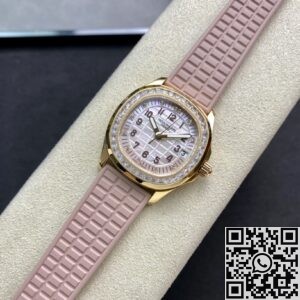 PPF Factory Fake Patek Philippe Aquanaut 5072R-001 Women’s Rose Gold Diamond Watch