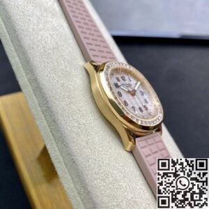 PPF Factory Fake Patek Philippe Aquanaut 5072R-001 Women’s Rose Gold Diamond Watch