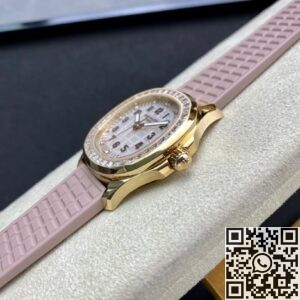 PPF Factory Fake Patek Philippe Aquanaut 5072R-001 Women’s Rose Gold Diamond Watch