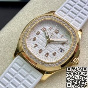 PPF Factory Replica Patek Philippe Aquanaut 5068R-010 Women’s Rose Gold Diamond Watch