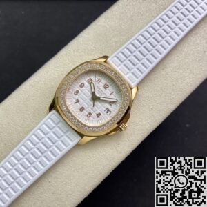 PPF Factory Replica Patek Philippe Aquanaut 5068R-010 Women’s Rose Gold Diamond Watch