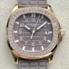 PPF Factory Replica Patek Philippe Aquanaut 5068R Women’s Rose Gold Diamond Watch