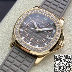 PPF Factory Replica Patek Philippe Aquanaut 5068R Women’s Rose Gold Diamond Watch