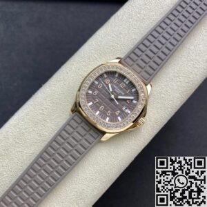 PPF Factory Replica Patek Philippe Aquanaut 5068R Women’s Rose Gold Diamond Watch
