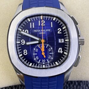 OM Factory Fake Patek Philippe Aquanaut 5968A Blue Dial Watch