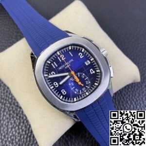 OM Factory Fake Patek Philippe Aquanaut 5968A Blue Dial Watch