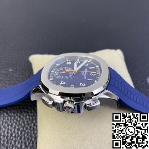 OM Factory Fake Patek Philippe Aquanaut 5968A Blue Dial Watch
