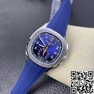 OM Factory Fake Patek Philippe Aquanaut 5968A Blue Dial Watch