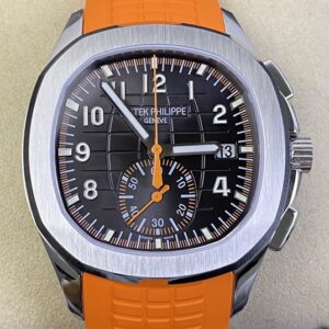 OM Factory Replica Patek Philippe Aquanaut 5968A-001 Orange Rubber Strap