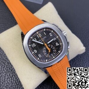 OM Factory Replica Patek Philippe Aquanaut 5968A-001 Orange Rubber Strap