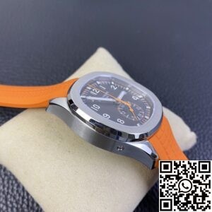 OM Factory Replica Patek Philippe Aquanaut 5968A-001 Orange Rubber Strap
