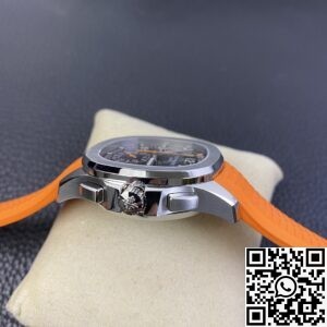 OM Factory Replica Patek Philippe Aquanaut 5968A-001 Orange Rubber Strap