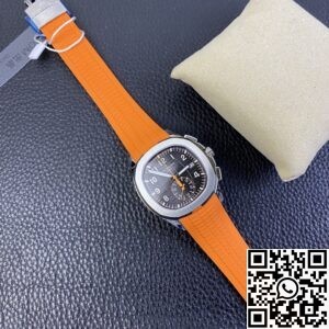 OM Factory Replica Patek Philippe Aquanaut 5968A-001 Orange Rubber Strap