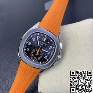 OM Factory Replica Patek Philippe Aquanaut 5968A-001 Orange Rubber Strap