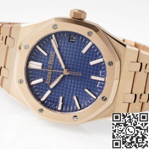 APS Factory Replica Audemars Piguet Royal Oak 15510OR.OO.1320OR.03 Rose Gold Blue Dial Watch