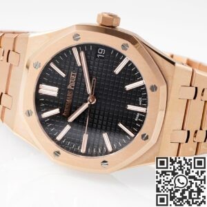 APS Factory Fake Audemars Piguet Royal Oak 15510OR.OO.1320OR.04 Rose Gold Black Dial Watch