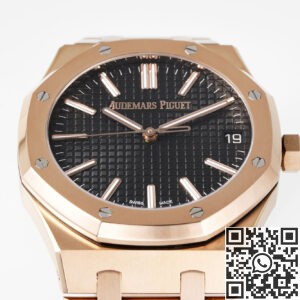 APS Factory Fake Audemars Piguet Royal Oak 15510OR.OO.1320OR.04 Rose Gold Black Dial Watch