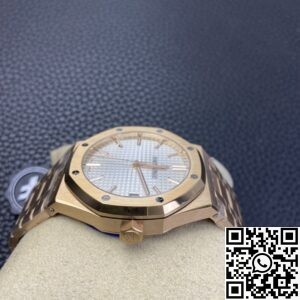 ZF Factory Replica Audemars Piguet Royal Oak 15500 Rose Gold White Dial Watch