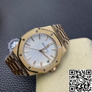 ZF Factory Replica Audemars Piguet Royal Oak 15500 Rose Gold White Dial Watch