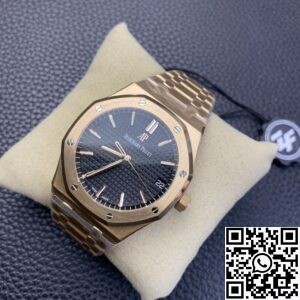ZF Factory Replica Audemars Piguet Royal Oak 15500OR.OO.1220OR.01 Rose Gold Black Dial Watch