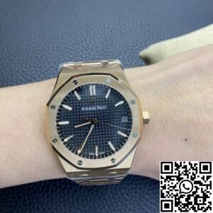 ZF Factory Replica Audemars Piguet Royal Oak 15500OR.OO.1220OR.01 Rose Gold Black Dial Watch