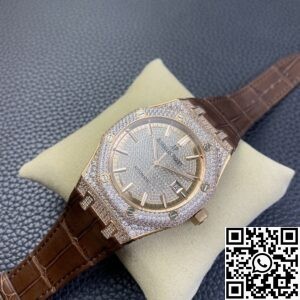 GS Factory Replica Audemars Piguet Royal Oak 15402OR Rose Gold Diamond Watch