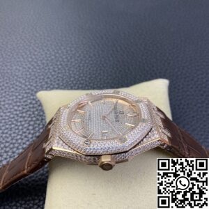 GS Factory Replica Audemars Piguet Royal Oak 15402OR Rose Gold Diamond Watch