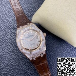 GS Factory Replica Audemars Piguet Royal Oak 15402OR Rose Gold Diamond Watch