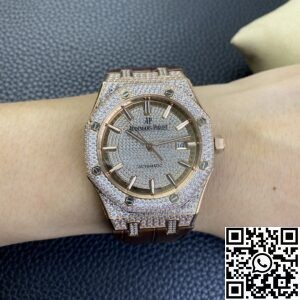 GS Factory Replica Audemars Piguet Royal Oak 15402OR Rose Gold Diamond Watch