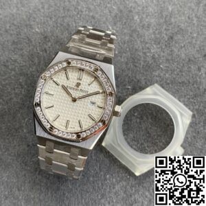 JF Factory Replica Audemars Piguet Royal Oak 67651ST.ZZ.1261ST.01 Silver Diamond Watch