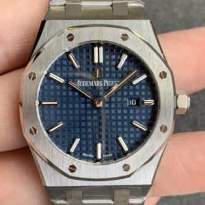 JF Factory Fake Audemars Piguet Royal Oak 67651ST Blue Dial Watch
