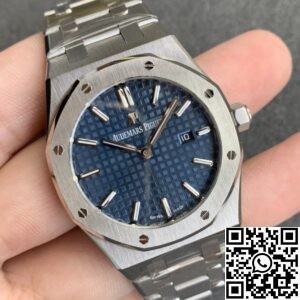 JF Factory Fake Audemars Piguet Royal Oak 67651ST Blue Dial Watch