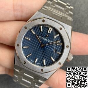 JF Factory Fake Audemars Piguet Royal Oak 67651ST Blue Dial Watch