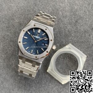 JF Factory Fake Audemars Piguet Royal Oak 67651ST Blue Dial Watch