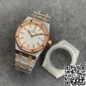 JF Factory Replica Audemars Piguet Royal Oak 67651SR.ZZ.1261SR.01 Rose Gold Diamond Watch